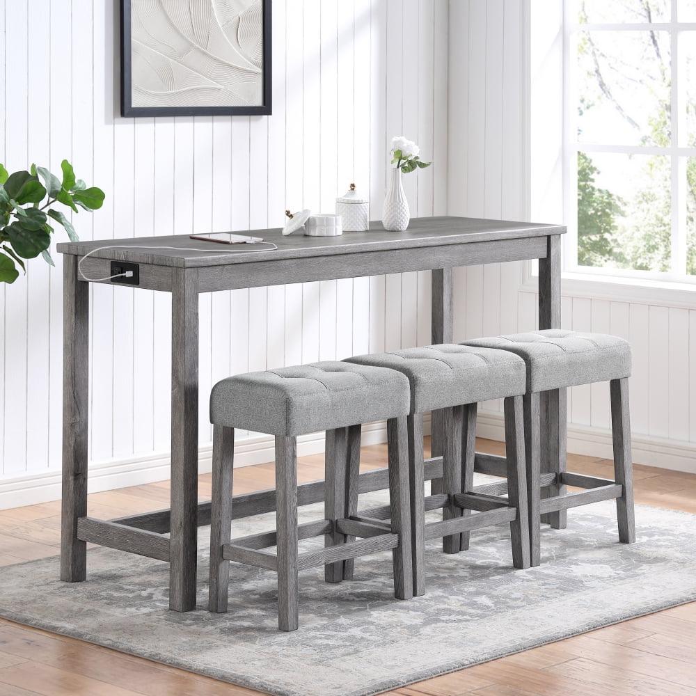 Grey pub deals style dining set