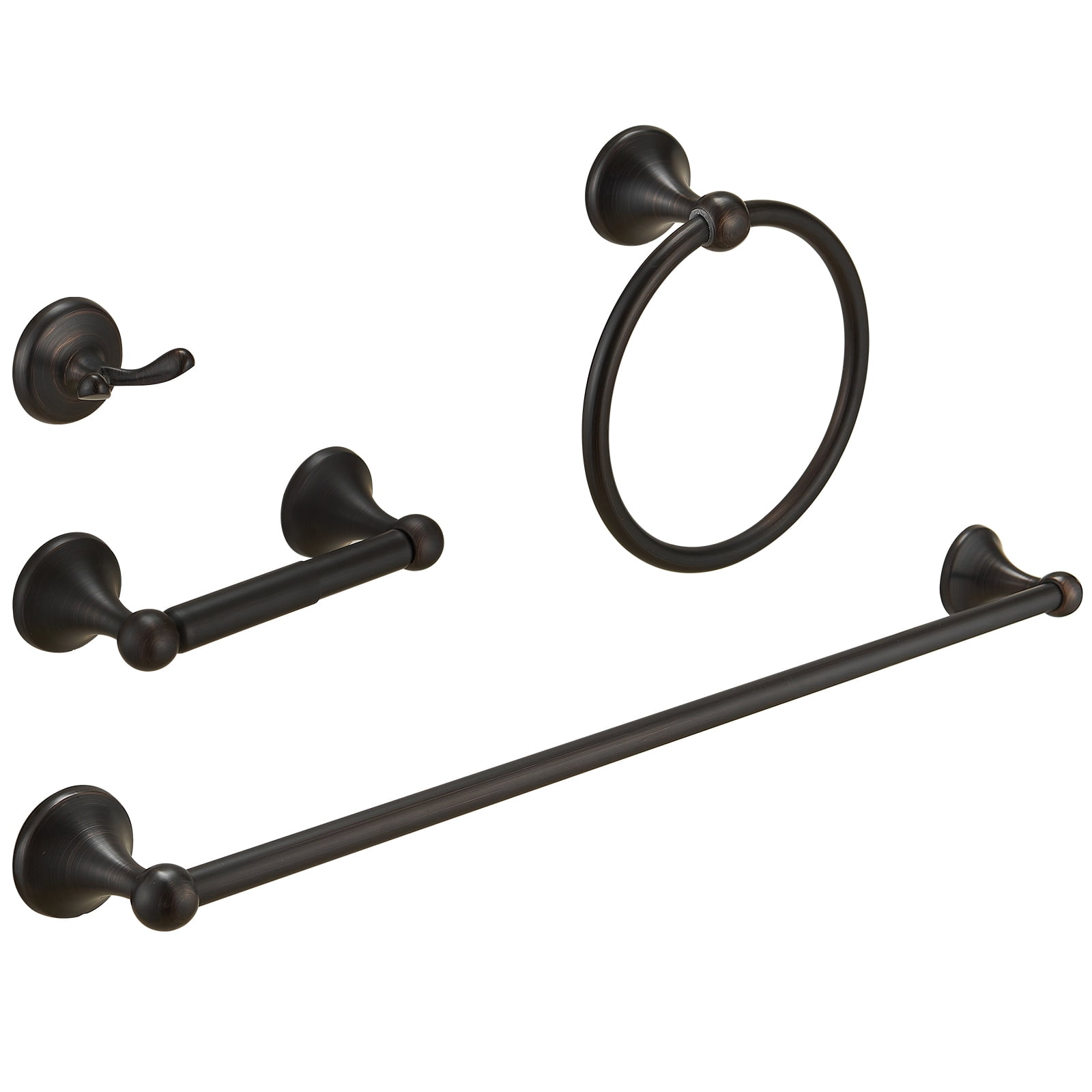 Oil Rubbed Bronze 5-Piece Bathroom Hardware Set