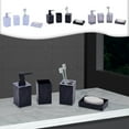 thumbnail image 1 of 4 Piece Bathroom Accessory Set, Plastic Soap Dispenser Pump with Toothbrush Holder, Tumbler and Soap Dish, Modern Design for Easy Organization, Complete Countertop Set for Home, Hotel and, 1 of 8