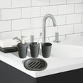 thumbnail image 1 of 4-Piece Bathroom Accessory Set Soap Dispenser Toothbrush Holder Tumbler Dish Complete Countertop,Gray, 1 of 6