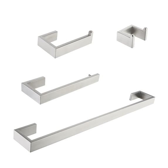 4 - Piece Bathroom Hardware Accessories Set Wall Mounted