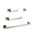 thumbnail image 1 of 4 Piece Bathroom Hardware Set, Bathroom Accessories Set Includes Towel Bar, Toilet Paper Holder, Robe Hook, Stainless Steel Wall Mounted Bathroom Towel Rack Set, Brushed Nickel, 1 of 9