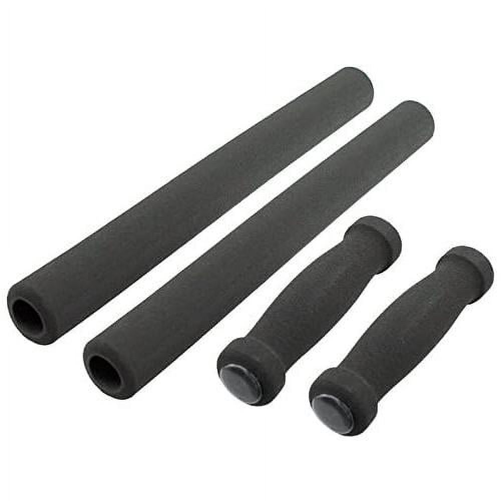 4 Piece Beach Cruiser Bike Grips, Various Styles (Black(Without