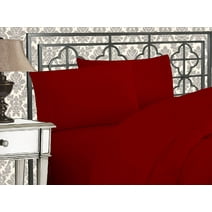 4-Piece Bed Sheet Bedding Set Luxury Softness Elegant Comfort 1500 Series Wrinkle Free with Deep Pockets , Queen, Burgundy