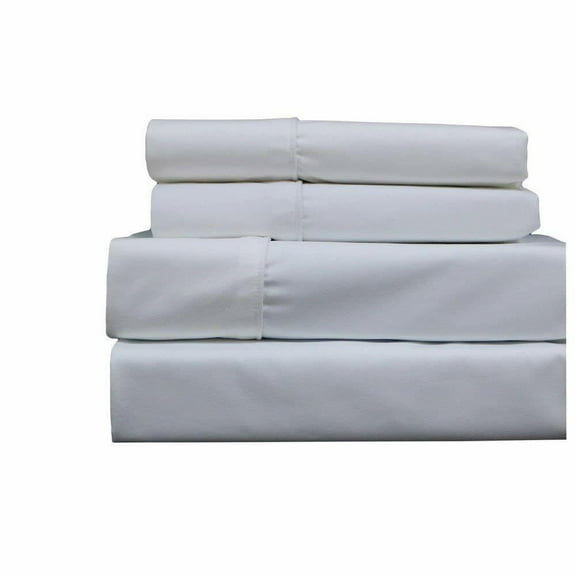 4-Piece Bed Sheet Set - 100% Cotton Sateen - 400 Thread Count