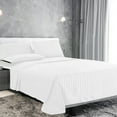 thumbnail image 1 of 4-Piece Bed Sheet Set - Dobby Stripe - 100% Cotton Sateen - 400 Thread Count, 1 of 2