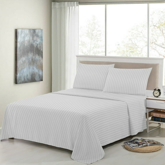 4 Piece Bed Sheets Deep Pocket  Luxury Ultra Soft Wrinkle Free 1800 Series Sheet