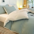 thumbnail image 1 of 4-Piece Bedding Set for College Dorm Beds | Soft Washed Polyester | Reversible Design | Includes Quilt Cover, Fitted Sheet & 2 Pillowcases | Twin & Full Sizes, 1 of 5