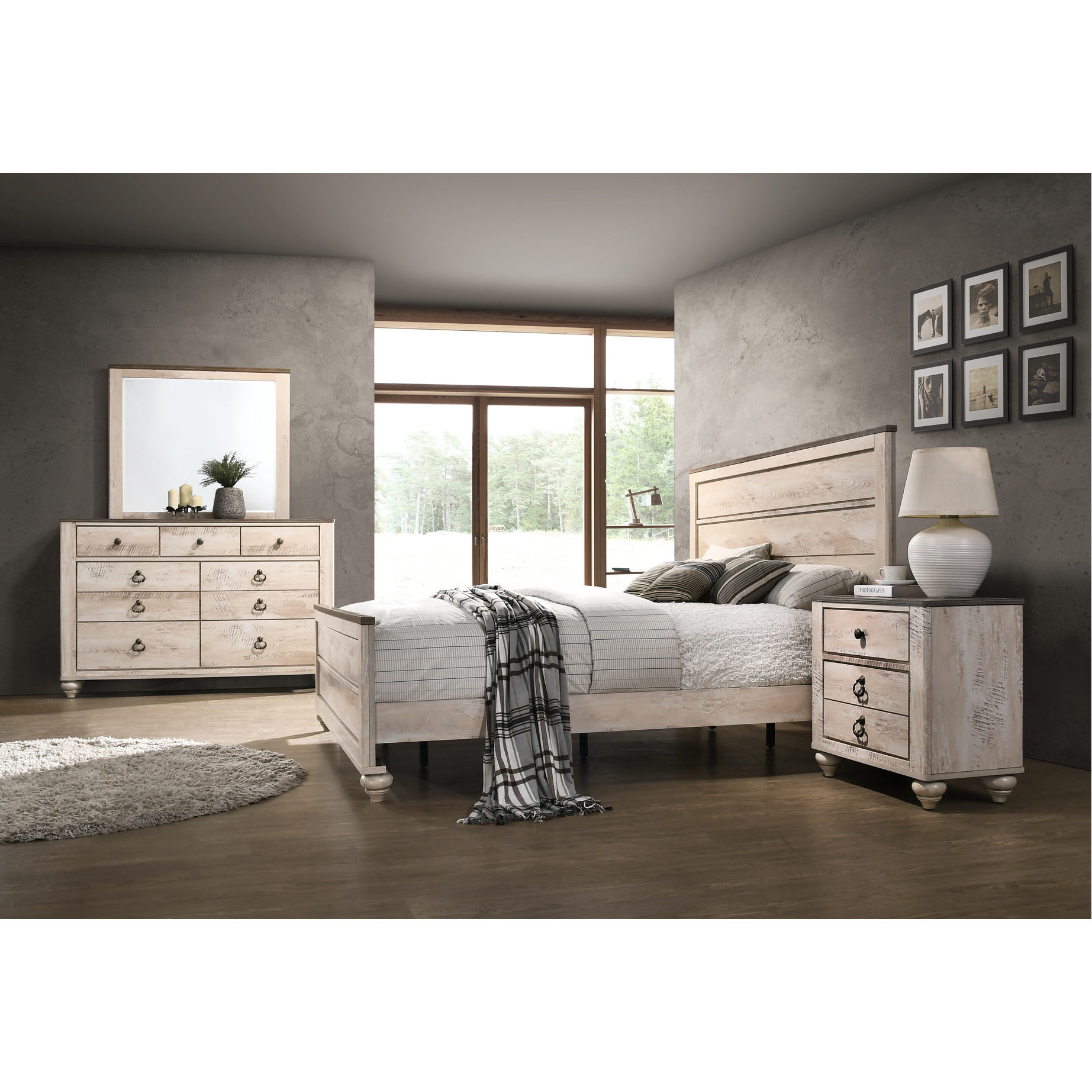 4-Piece Bedroom Furniture | For Contemporary Bedrooms | Distressed ...