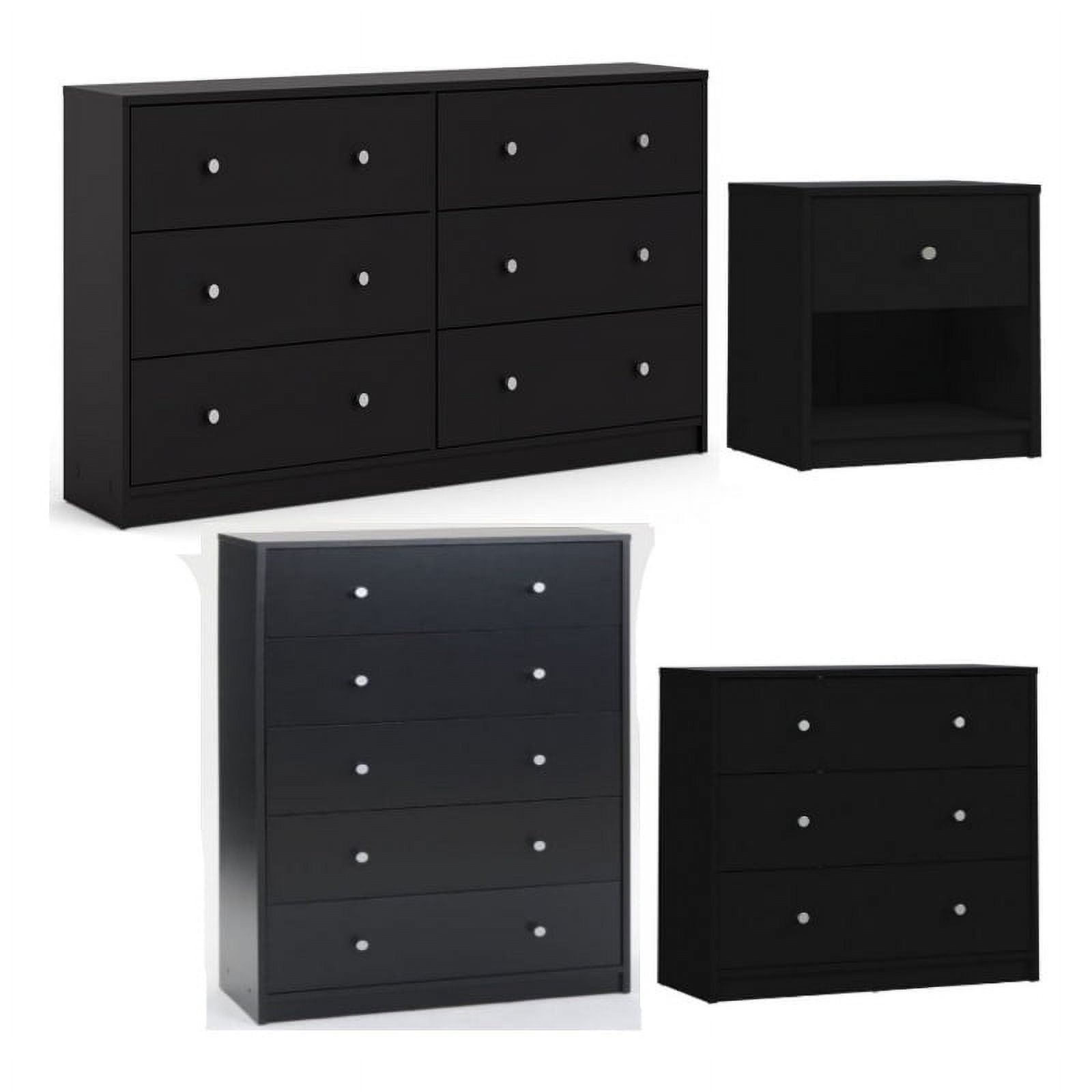 4 Piece Bedroom Set in Black