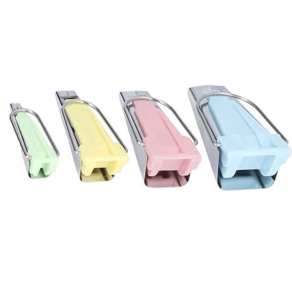 4-Piece Bias Tape Maker Set with Plastic and Stainless Steel Tools for DIY Sewing Quilting Fabric Folding