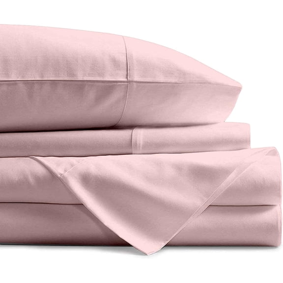 4 Piece Boat Sheet Set, 100% Egyptian Cotton, 600 Thread Count, 6" Deep Pocket, Extra Soft and Luxury - Universal - AFT - Berth Size Fits Perfectly - Pink Solid.