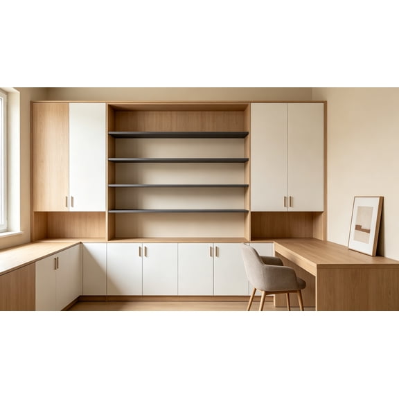4 Piece Bookshelf Boards, Engineered Wood Replacement Panels, Storage Units Organizer Display Shelves for Bookcase, Storage Cabinet, Gray, 39.4" x 19.7" x 0.6"