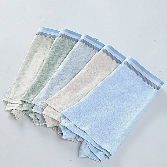 4 Piece Boys Underwear Size 8 Toddler Breathable Soft Cotton Panties Stretch Lightweight Little Boy Boxers, Blue, 6XL