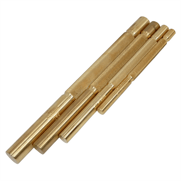 4 Piece Brass Punch Set In Vinyl Pouch