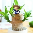 thumbnail image 1 of 4-Piece Brazilian Wood Potted Plant Decor Set - Mini Home & Office Decorations, Multipurpose Car & Shelf Decor, Compact Space-Saving Design, Ideal Gift for Birthdays & Holidays, 1 of 6