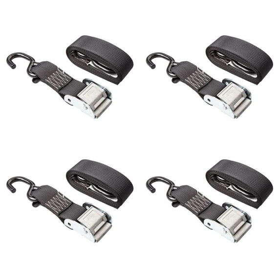 4-Piece Cam Buckle Cargo Tie-Down Kit (72inL x 2inW)