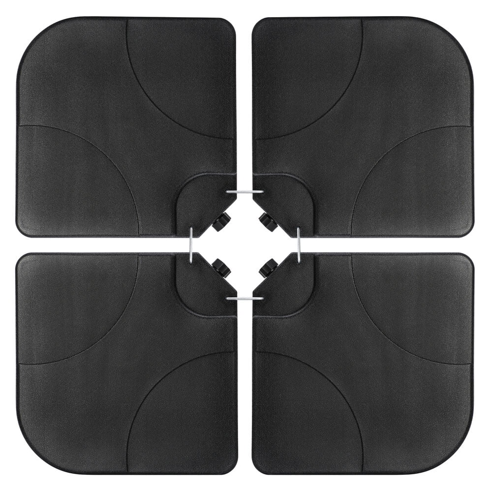 4Piece Cantilever Offset Patio Umbrella Base Stand Water/Sand Filled