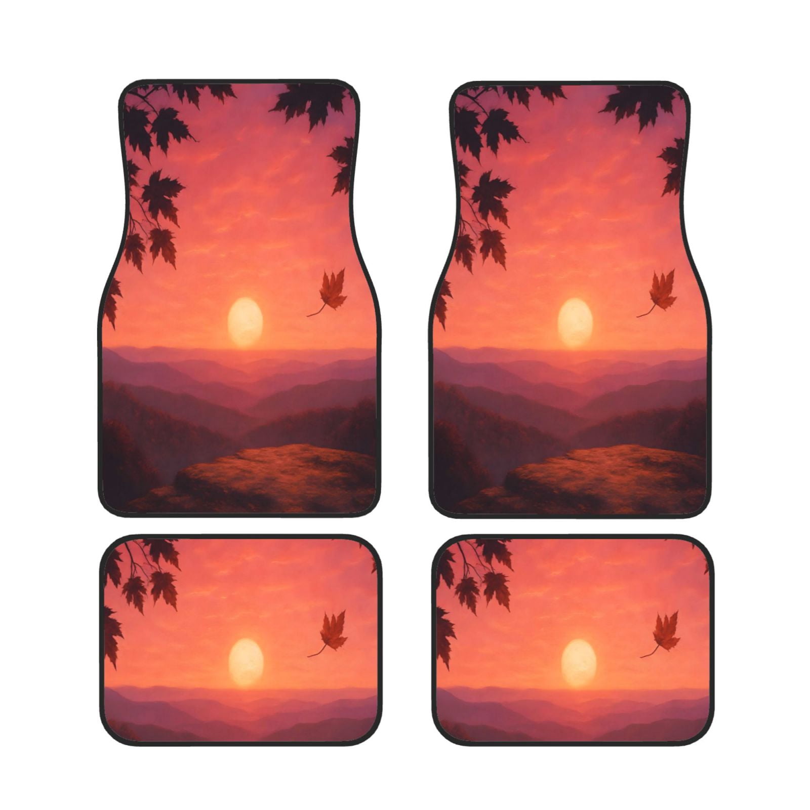 4 Piece Car Foot Mat Set Anti-Slip Washable Universal Car Floor Mats ...