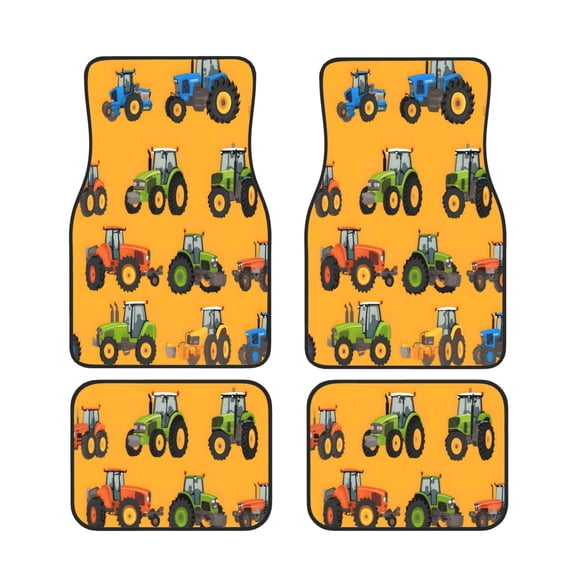 4 Piece Car Foot Mat Set Anti-Slip Washable Universal Car Floor Mats For Most Vehicles Truck Suv Tractor-Trailer Truck (2)