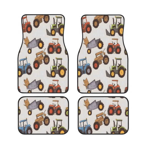 4 Piece Car Foot Mat Set Anti-Slip Washable Universal Car Floor Mats For Most Vehicles Truck Suv Tractor-Trailer Truck