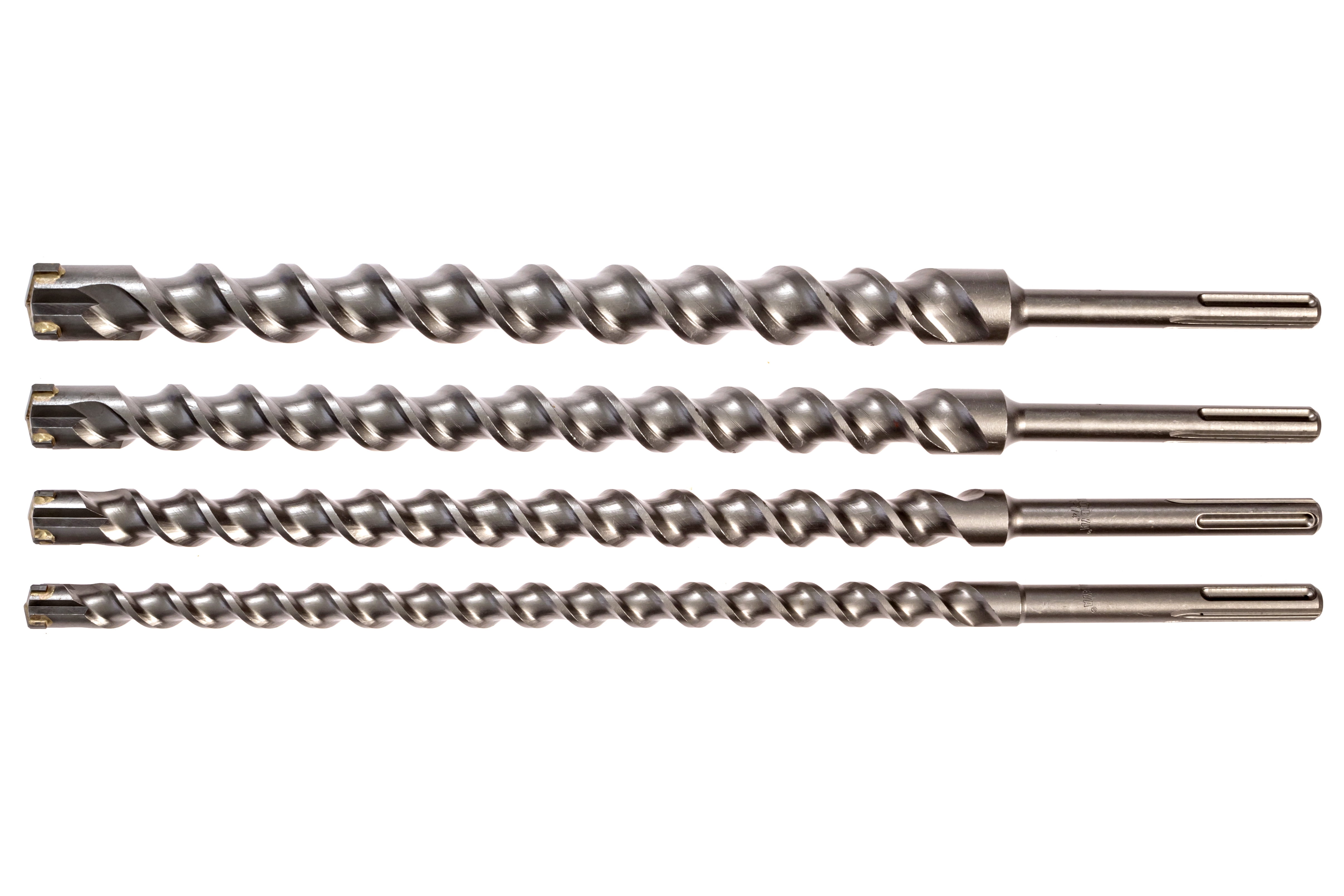 4 Piece Carbide Tipped BIT, Masonry Drill Bit Set, SDS Max