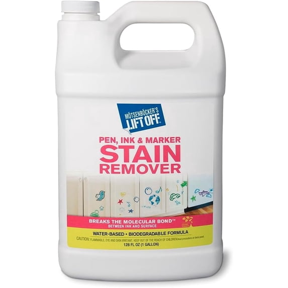 Lift Off 41001-4PK Pen, Ink & Marker Stain Remover – Removes Nail Polish, Makeup, and Dyes – 1 Gallon (Pack of 4)