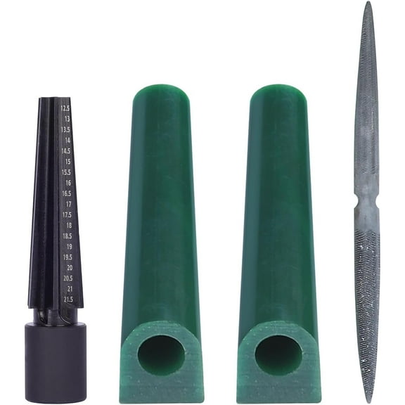 4 Piece Carving Wax Ring Tube Kit with Hard Wax Tubes Ring Sizer and Dual Head Wax File for Jewelry Making and Ring Model Design