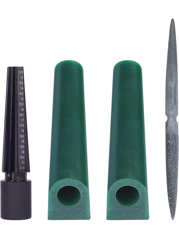 4 Piece Carving Wax Ring Tube Kit with Hard Wax Tubes Ring Sizer and Dual Head Wax File for Jewelry Making and Ring Model Design