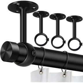 4 Piece Ceiling Mount Curtain Rod Bracket 1.25 Inch Heavy Duty Holder