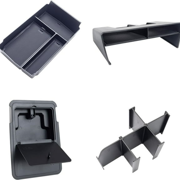 4-Piece Center Console Organizer Set for 2023-2025 2026 Honda CRV Custom Fit Armrest Tray, Console Tray, Hidden Storage Box and Armrest Dividers ABS Material Car Interior OEM Accessories