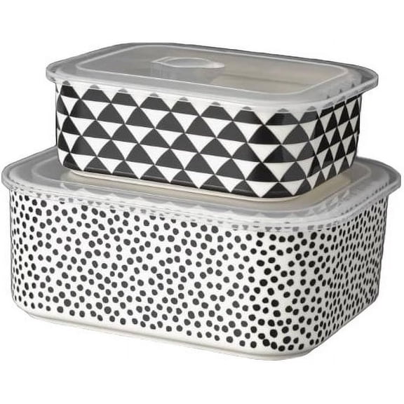 4-Piece Ceramic Baking Dish Set with Lids