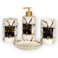 thumbnail image 1 of 4 Piece Ceramic Bathroom Accessory Set, Toothbrush Holder, Soap Dispenser, Tummbler and Soap Dish, 1 of 1