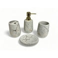 thumbnail image 1 of 4 Piece Ceramic Bathroom Accessory Set, Toothbrush Holder, Soap Dispenser, Tummbler and Soap Dish, 1 of 2