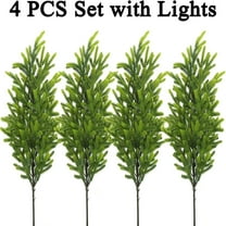 4-Piece Christmas Lighted Norfolk Branches With Led Lights And Battery Operation For Holiday Tree Decor, 35X12X4In 1.98Lb