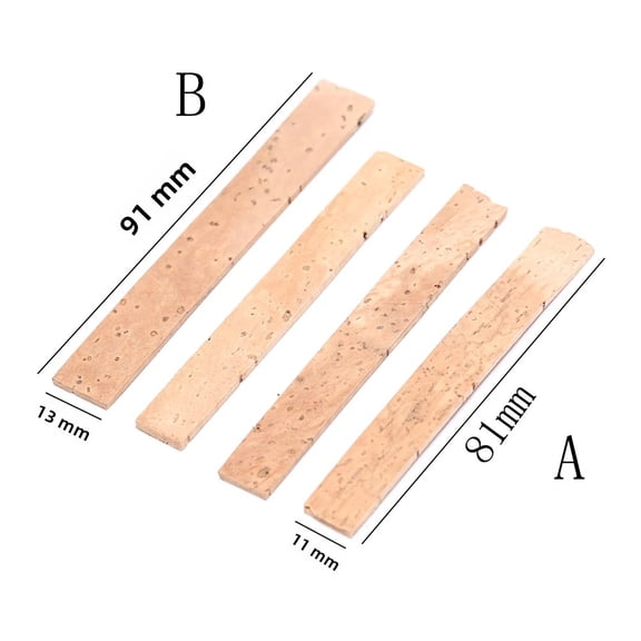 4-Piece Clarinet Set: Natural Rubberwood Mouthpiece and Neck Tube, Instrument Repair Parts