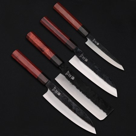 4-Piece Complete Kitchen Set | Japanese Knife Bundle (Gyuto, Nakiri, Petty, Santoku)