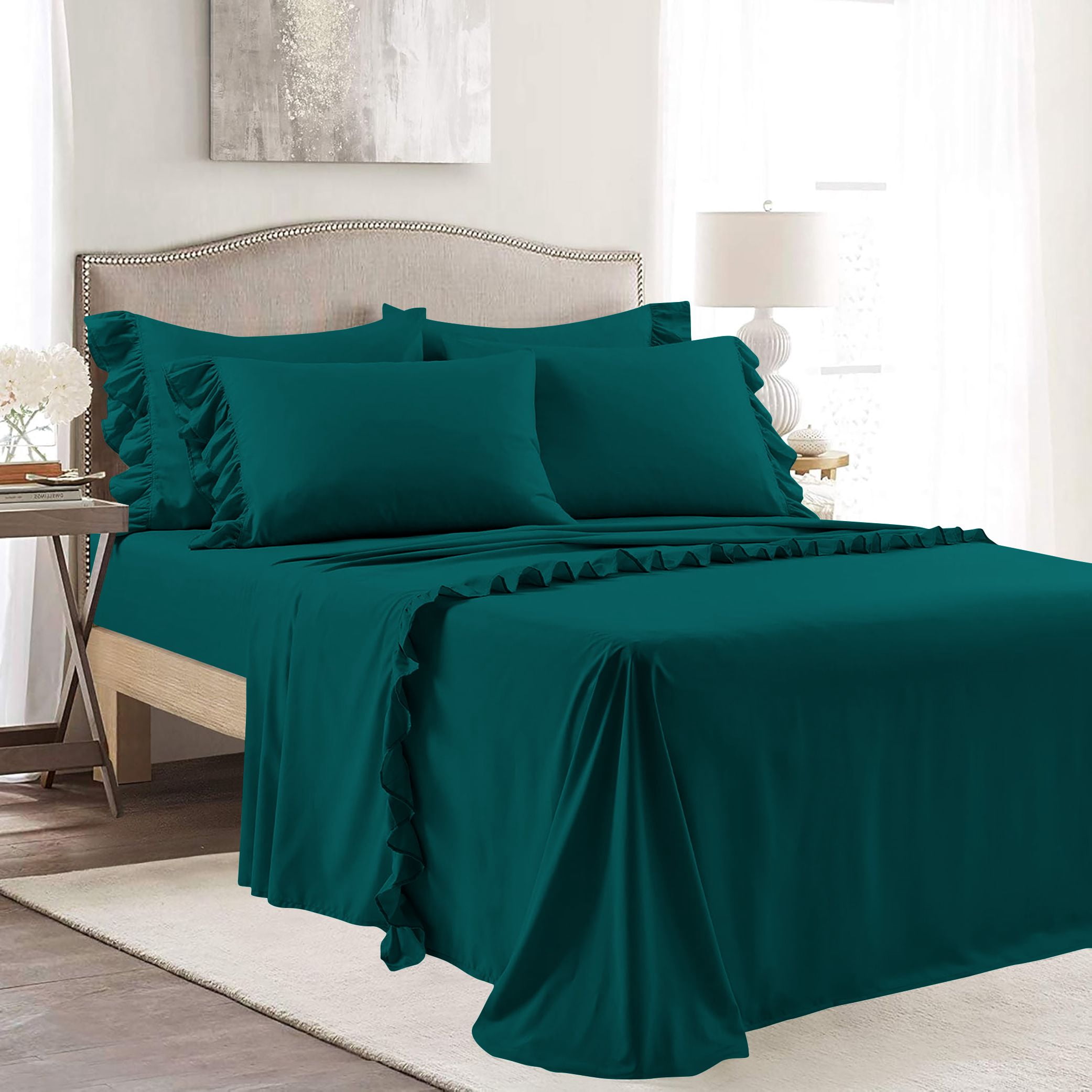4 Piece Corner Ruffle Sheet Set, 3