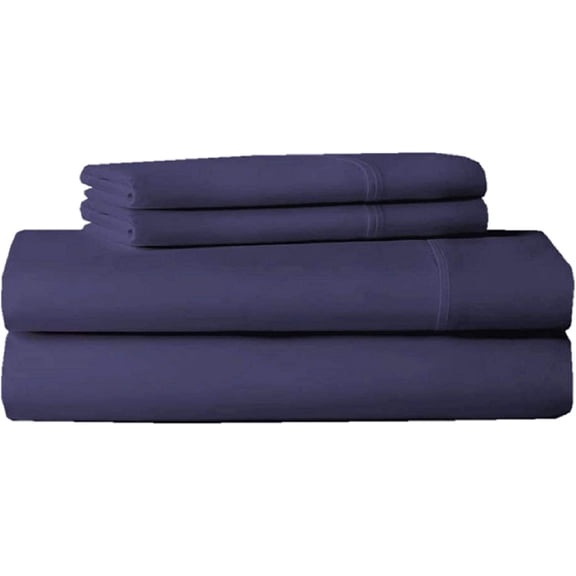 4 Piece Cot Sheet , 400 TC, Egyptian Cotton, 6" Deep - 42 x 80 RV Bunk Size- Navy Blue