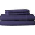 thumbnail image 1 of 4 Piece Cot Sheet Set, RV Bunk Sheet Set, 400 Thread Count, 100% Egyptian cotton, Extra Soft and Luxury, 16" Inch Deep Pocket - 25 x 75- Navy Blue Solid, 1 of 4