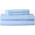 thumbnail image 1 of 4 Piece Cot Sheet Set, RV Bunk Sheet Set, 400 Thread Count, 100% Egyptian cotton, Extra Soft and Luxury, 10" Inch Deep Pocket - 39 x 75 Twin Size- Light Blue Solid, 1 of 5