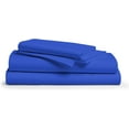 thumbnail image 1 of 4 Piece Cot Sheet Set, RV Bunk Sheet Set, 400 Thread Count, 100% Egyptian cotton, Extra Soft and Luxury, 12" Inch Deep Pocket - 42 x 80 RV Bunk Size- Royal Blue Solid, 1 of 4