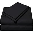 thumbnail image 1 of 4 Piece Cot Sheet Set, RV Bunk Sheet Set, 400 Thread Count, 100% Egyptian cotton, Extra Soft and Luxury, 8" Inch Deep Pocket - 39 x 75 Twin Size- Black Solid, 1 of 4