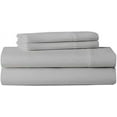 thumbnail image 1 of 4 Piece Cot Sheet Set, RV Bunk Sheet Set, 400 Thread Count, 100% Egyptian cotton, Extra Soft and Luxury, 8" Inch Deep Pocket - 48 x 75 3/4 Full Bunk Size- Light Grey Solid, 1 of 5