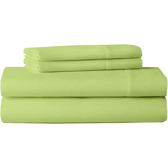 4 Piece Cot Sheet Set, RV Bunk Sheet Set, 400 Thread Count, 100% Egyptian cotton, Extra Soft and Luxury, 16" Inch Deep Pocket - 33 x 75- Sage Solid
