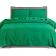 thumbnail image 1 of 4-Piece Cotton Flannel Sheet Set, Deep Pocket Fitted, Queen, Emerald Green, 1 of 5