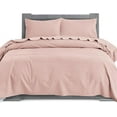 thumbnail image 1 of 4-Piece Cotton Flannel Sheet Set, Deep Pocket Fitted, Twin, Dusty Rose, 1 of 5