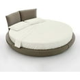thumbnail image 1 of 4 Piece Cotton Round Bedsheet 100% Egyptian Cotton, 12" Deep Pocket,96" Diameter, 400 TC, Round Sheet Set, Super Soft, Luxury and Easy Care -Ivory Solid, Twin XL Size, 1 of 3