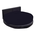thumbnail image 1 of 4 Piece Cotton Round Bedsheet 100% Egyptian Cotton, 22" Deep Pocket,96" Diameter, 400 TC, Round Sheet Set, Super Soft, Luxury and Easy Care -Navy Blue Stripe, Twin XL Size, 1 of 2