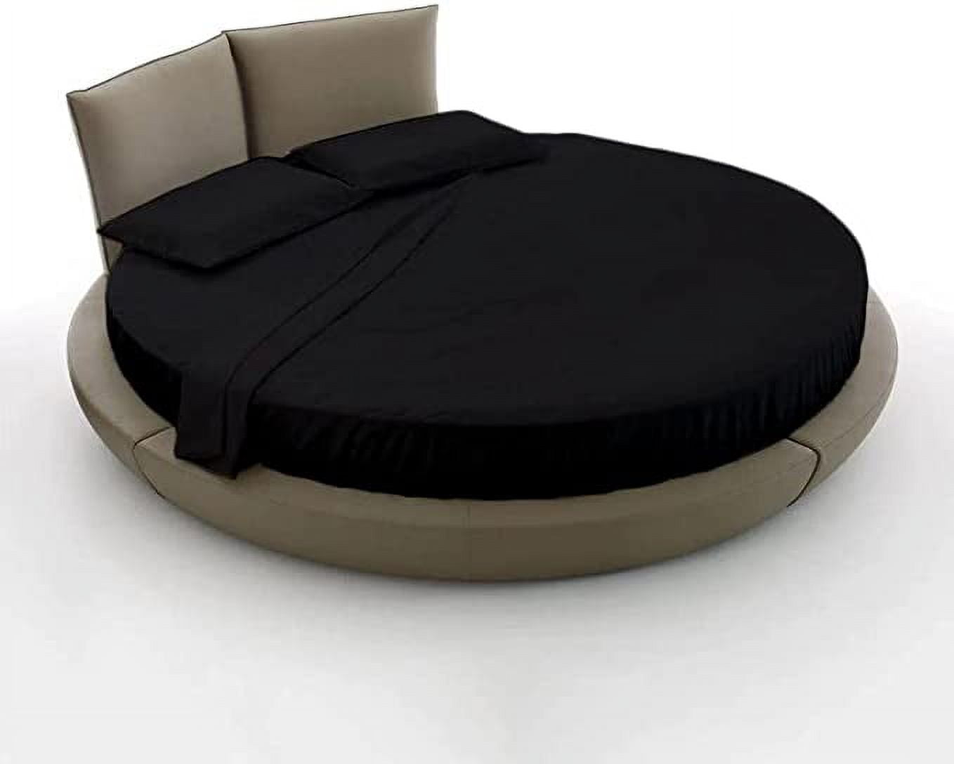 4 Piece Cotton Round Bedsheet Set 100 Egyptian Cotton, 18" Deep